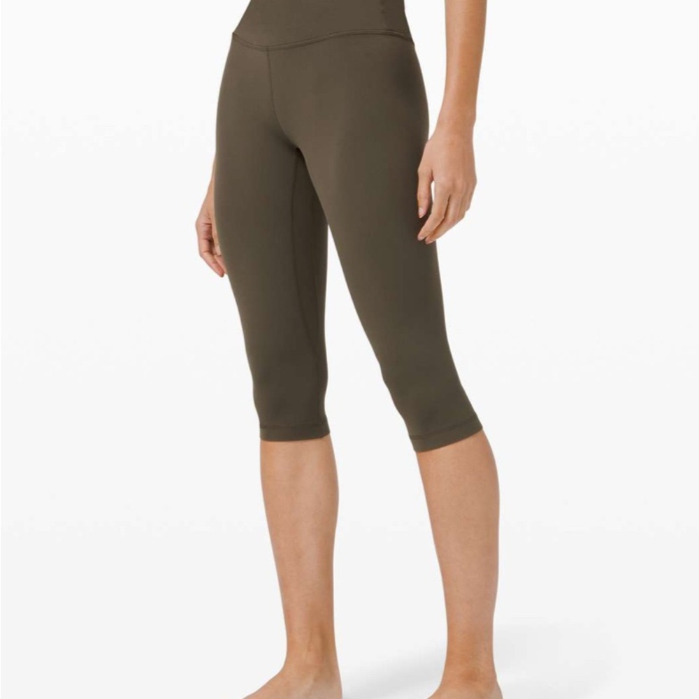 Lululemon Align High Rise Crop 17” Legging Olive Green